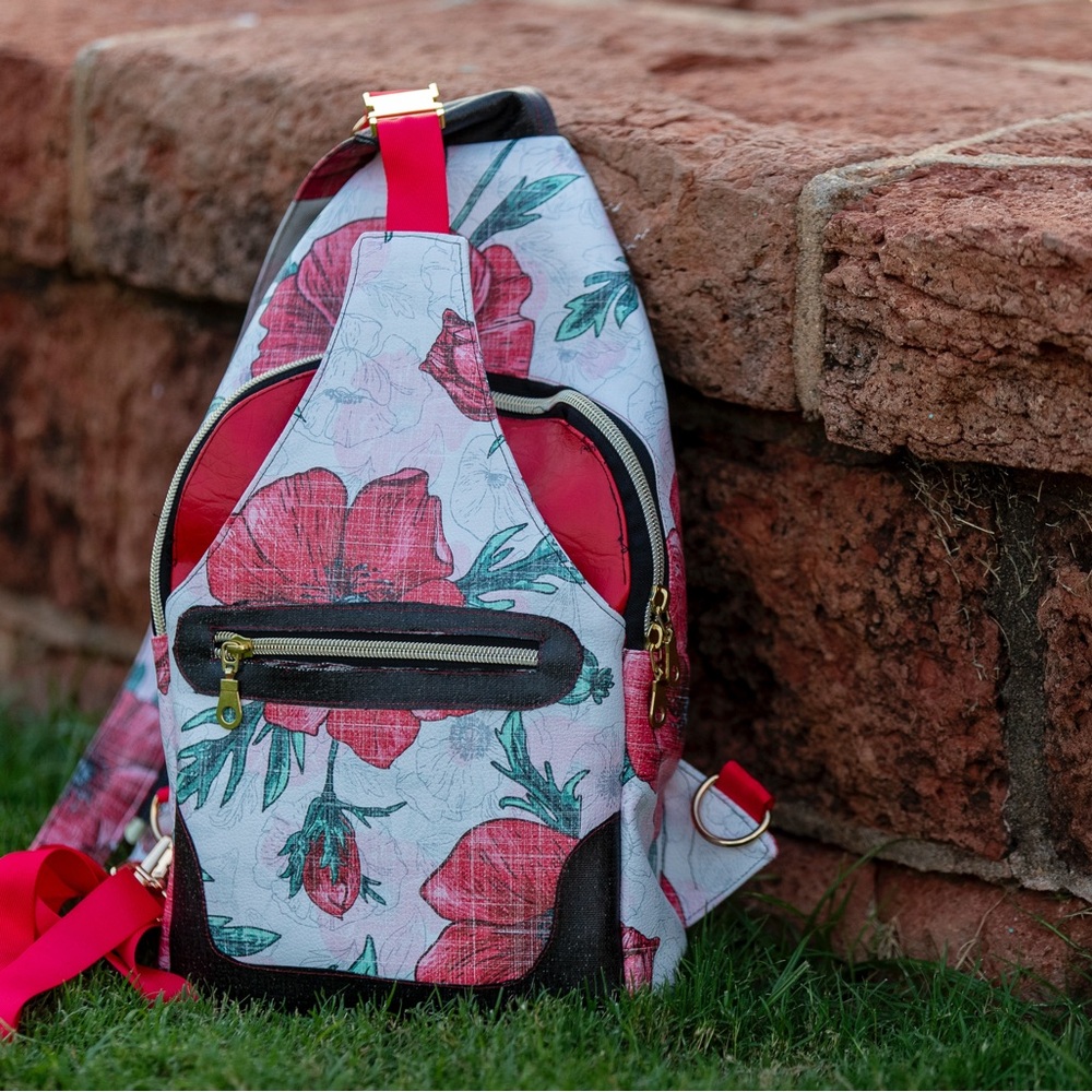 Floral Red Backpack - Picture 2 of 7